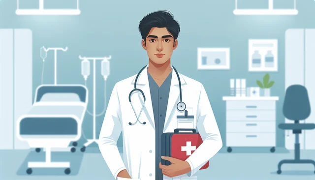 Illustration pour un CV de Infirmier
