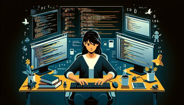 Illustration pour un CV de Développeur