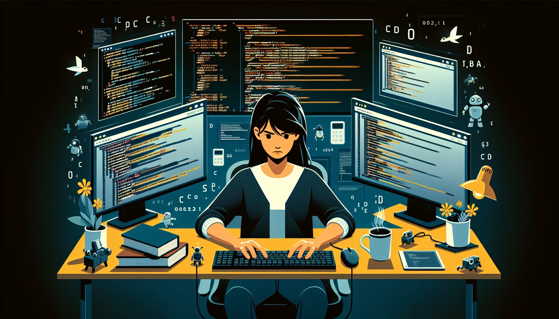 Illustration pour un CV de Développeur