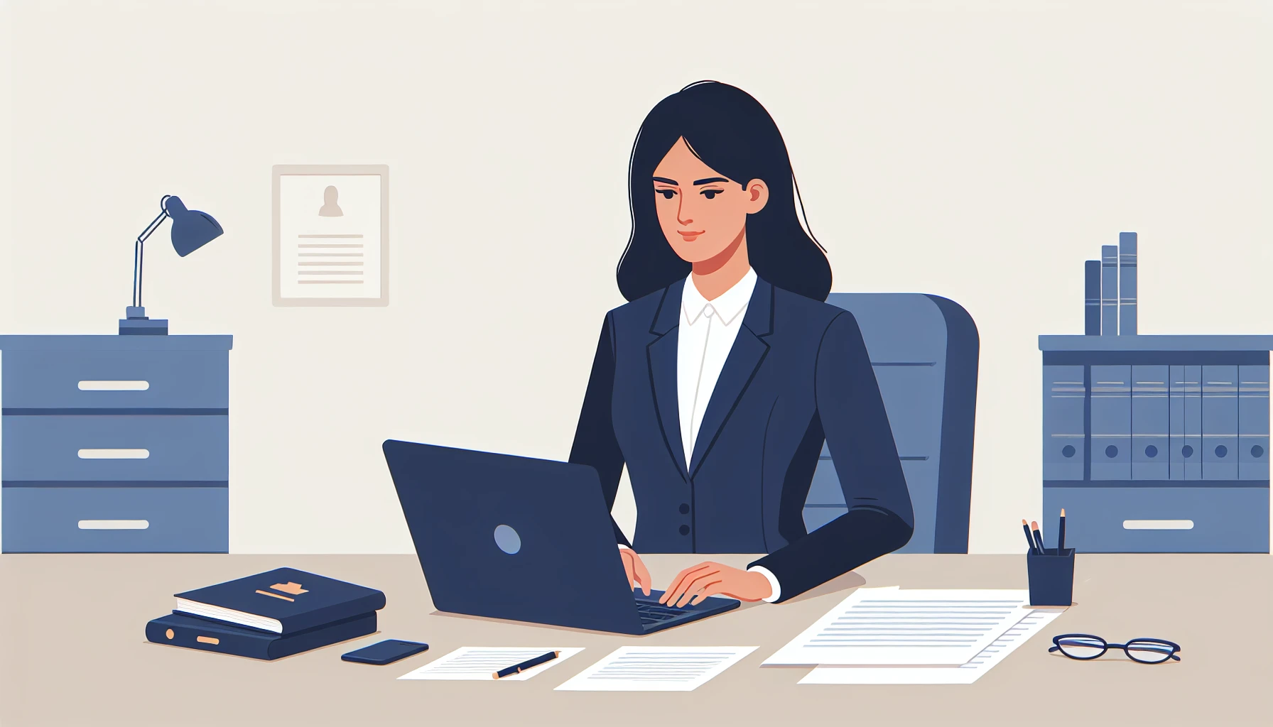 Illustration pour un CV de Secrétaire Juridique