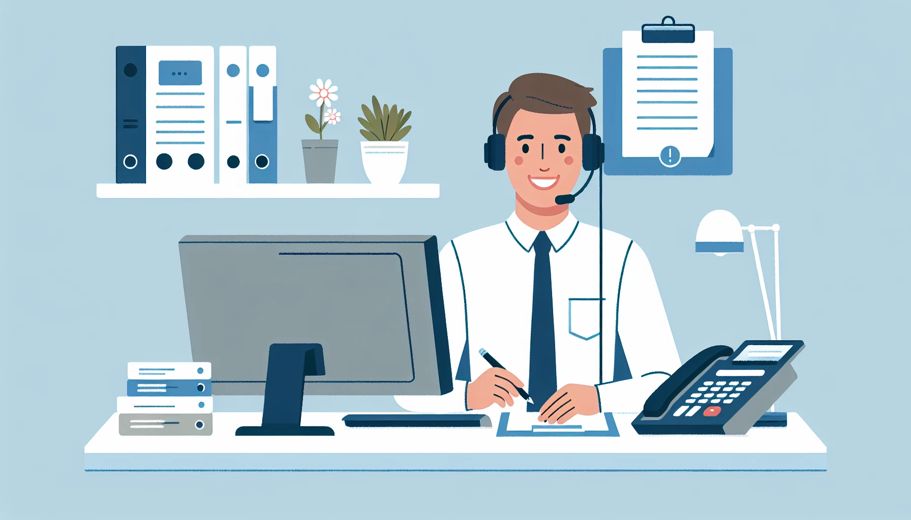 Illustration pour un CV de Standardiste