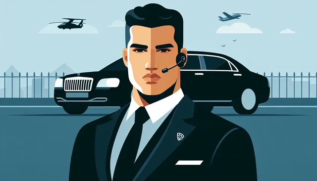 Illustration pour un CV de Garde du corps