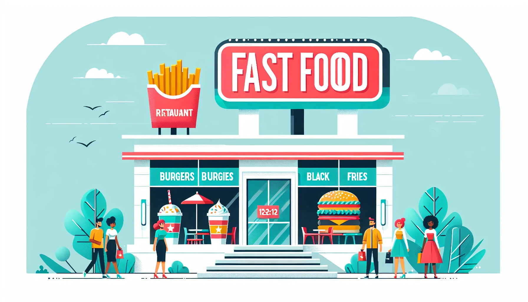 Illustration pour un CV de Restauration rapide