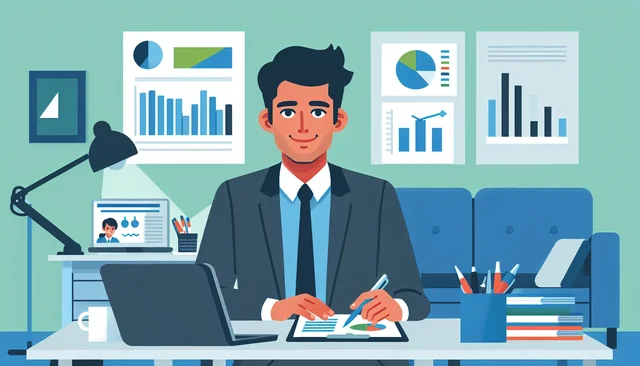 Illustration pour un CV de Chargé de marketing