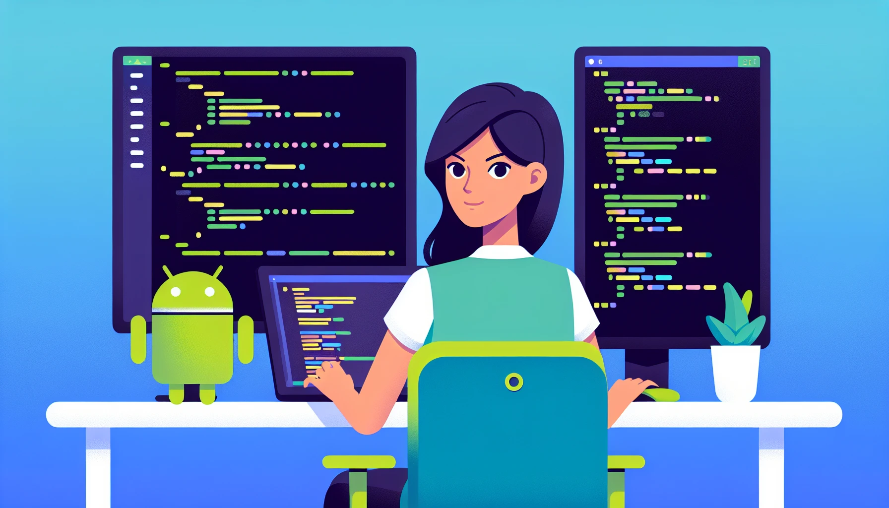 Illustration pour un CV de Développeur Android