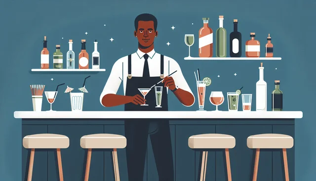 Illustration pour un CV de Barman
