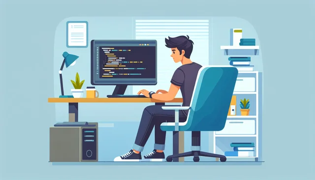 Illustration pour un CV de Intégrateur web