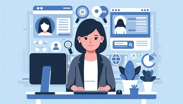 Illustration pour un CV de Webmarketer