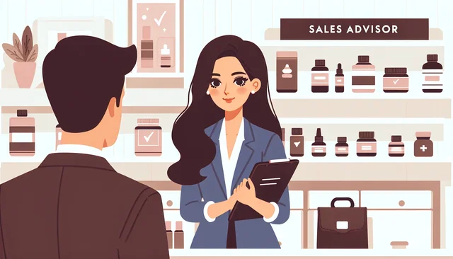 Illustration pour un CV de Conseiller de vente