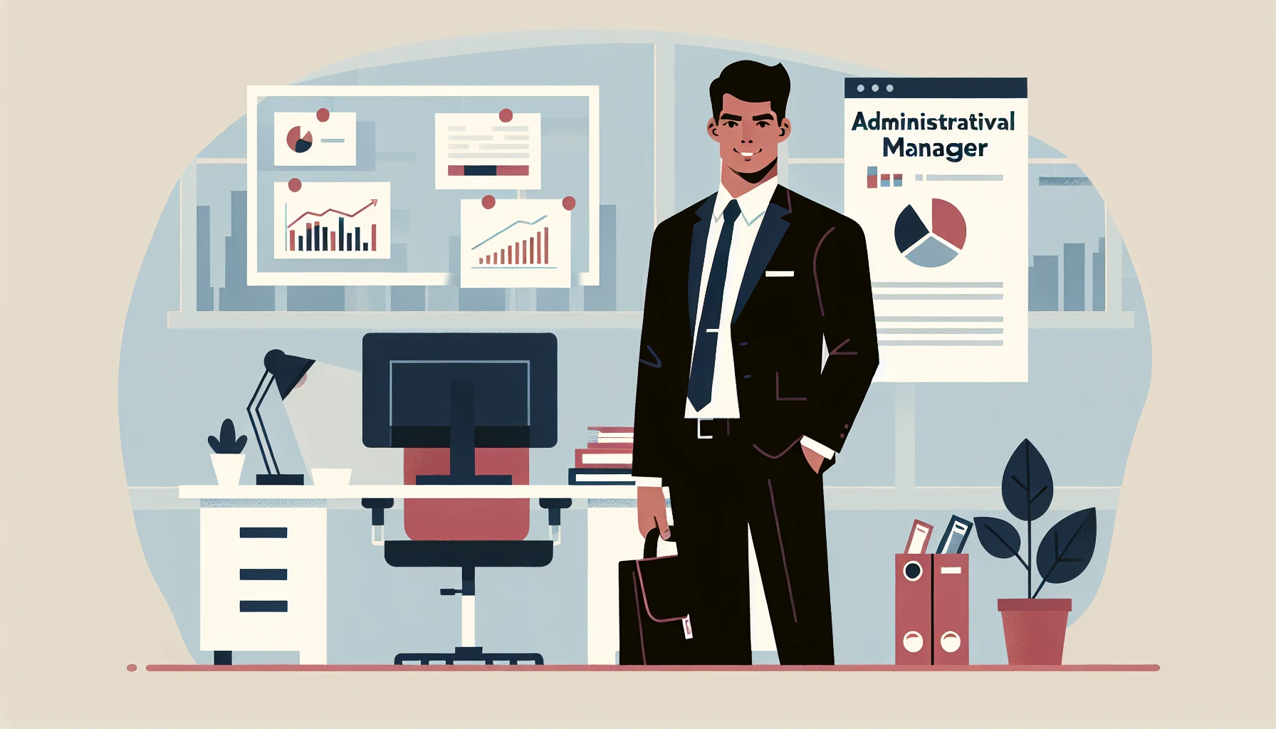 Illustration pour un CV de Cadre administratif