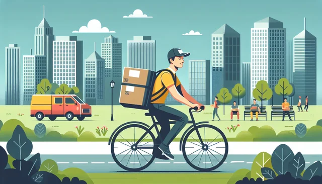 Illustration pour un CV de Coursier