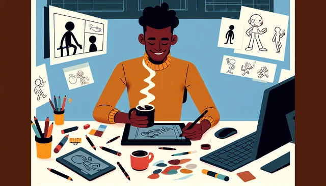 Illustration pour un CV de Animateur
