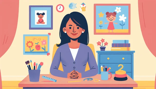 Illustration pour un CV de Directrice de crèche