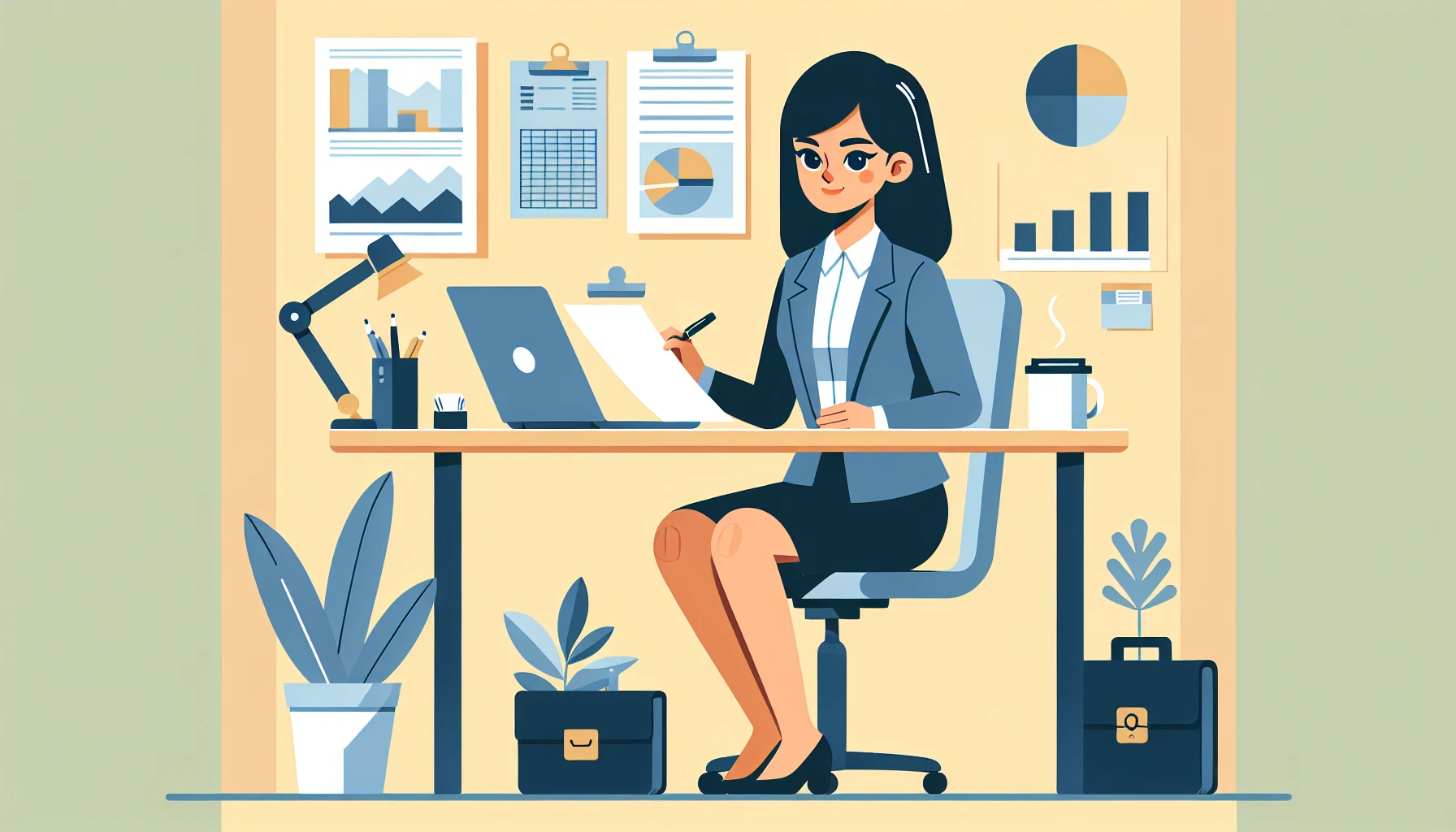 Illustration pour un CV de Assistant administratif et financier
