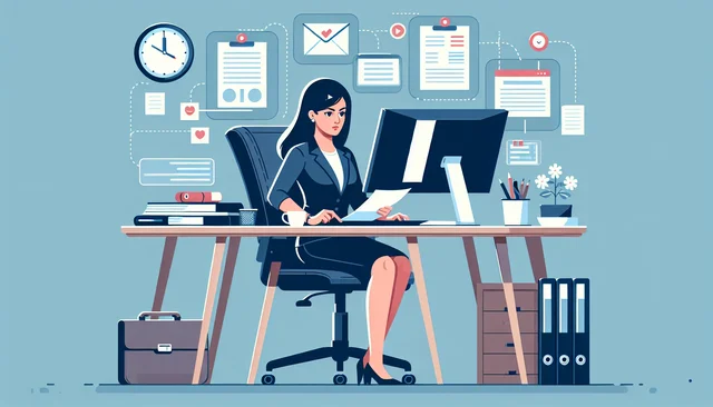 Illustration pour un CV de Office manager