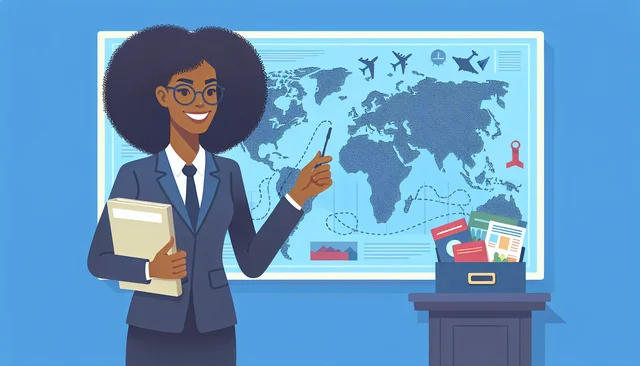 Illustration pour un CV de Conseiller voyage