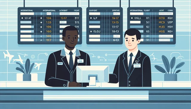 Illustration pour un CV de Agent de comptoir
