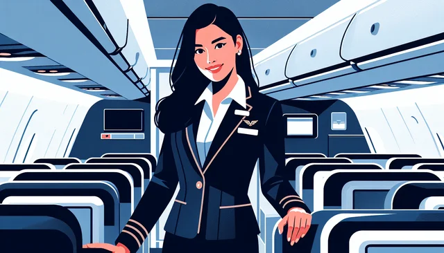 Illustration pour un CV de Hôtesse de l’air