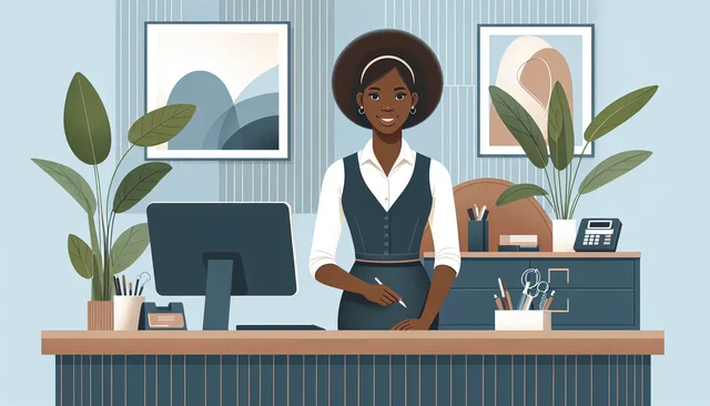 Illustration pour un CV de Hôtesse d’accueil
