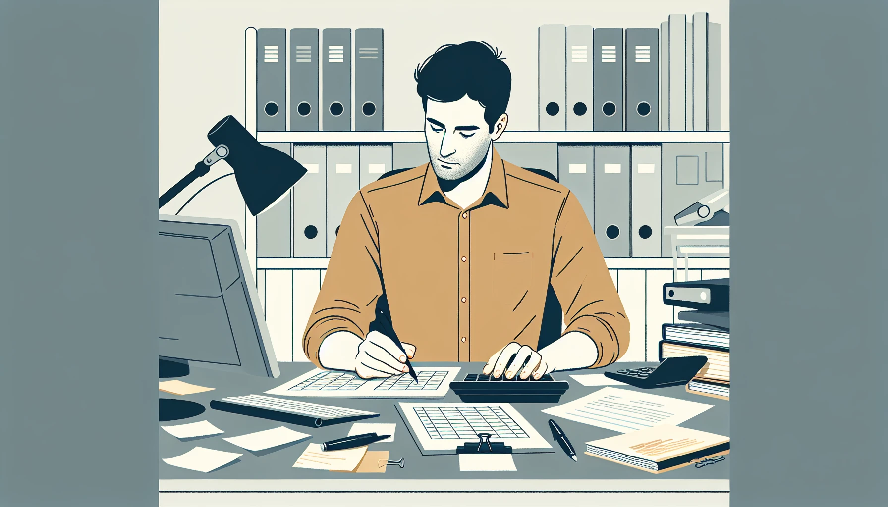Illustration pour un CV de Collaborateur Comptable