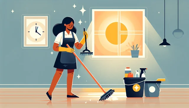 Illustration pour un CV de Agent de nettoyage