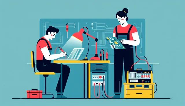 Illustration pour un CV de Technicien électronique