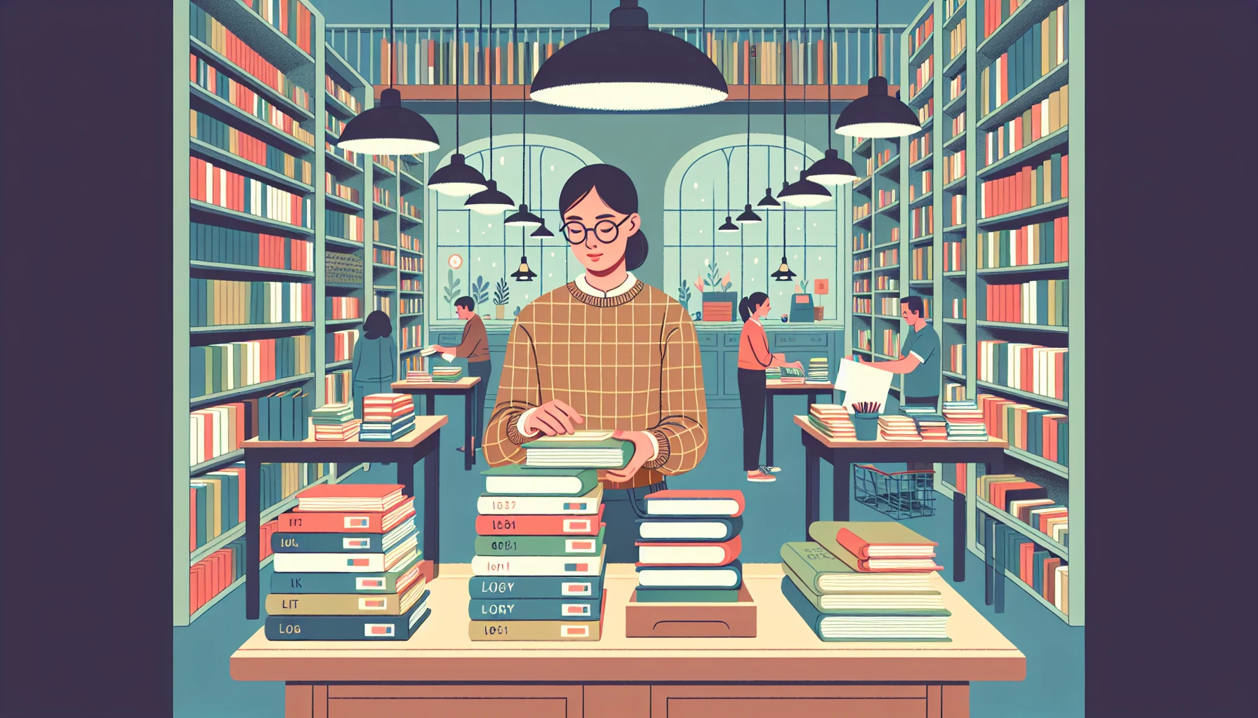 Illustration pour un CV de Libraire