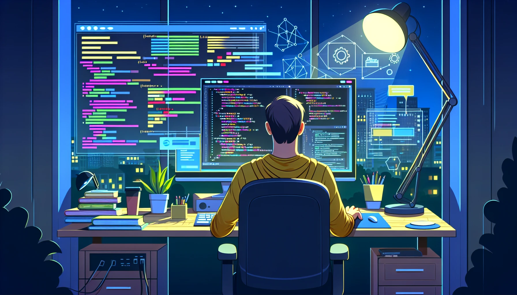 Illustration pour un CV de Webmaster