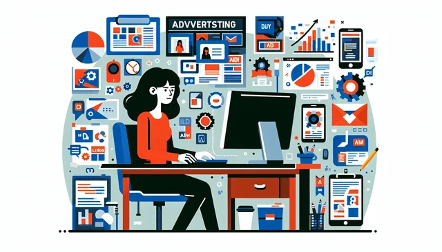 Illustration pour un CV de Chef de publicité