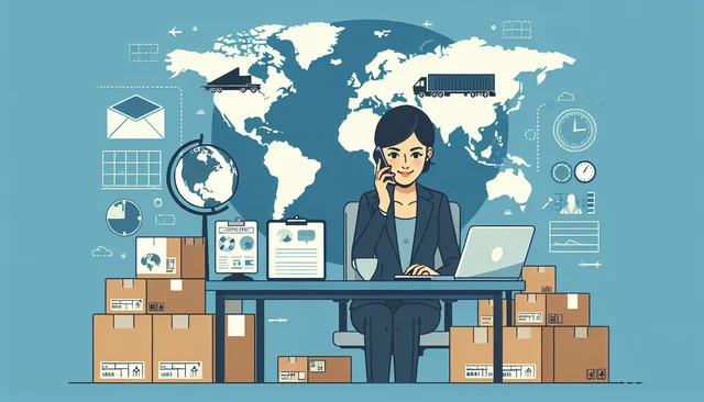 Illustration pour un CV de Assistant import export