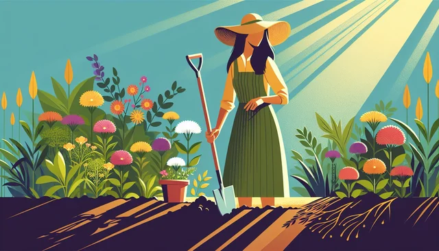 Illustration pour un CV de Jardinier