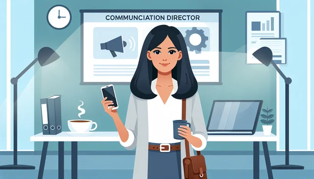 Illustration pour un CV de Directeur de la communication