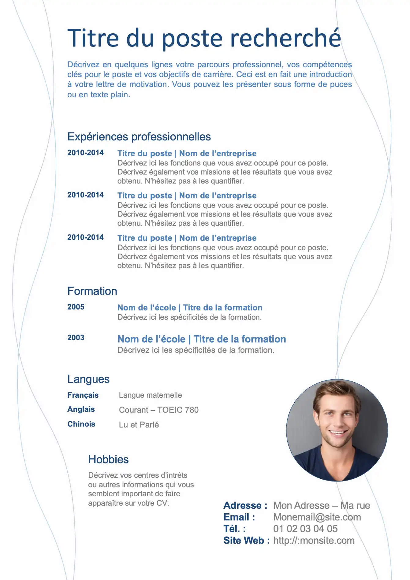 Modèle de CV Design